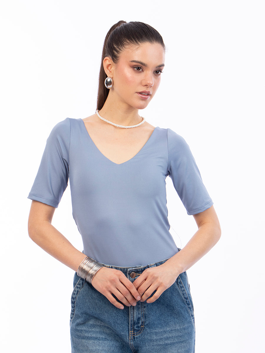 Body Básico Manga Corta Acero