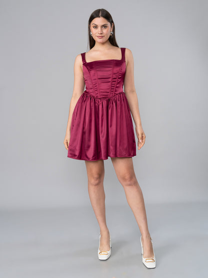 Vestido Corset Borgoña