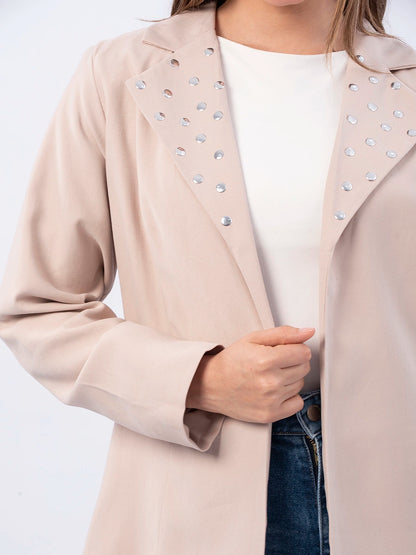Blazer Martina Tachas Beige