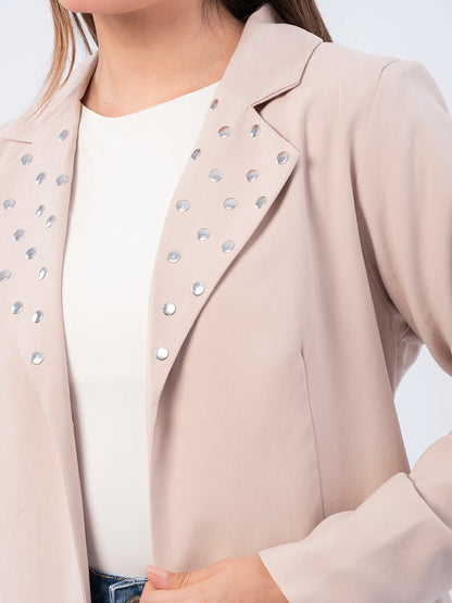 Blazer Martina Tachas Beige