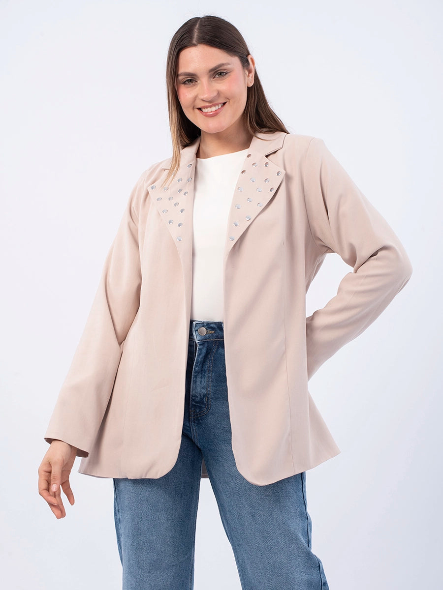 Blazer Martina Tachas Beige