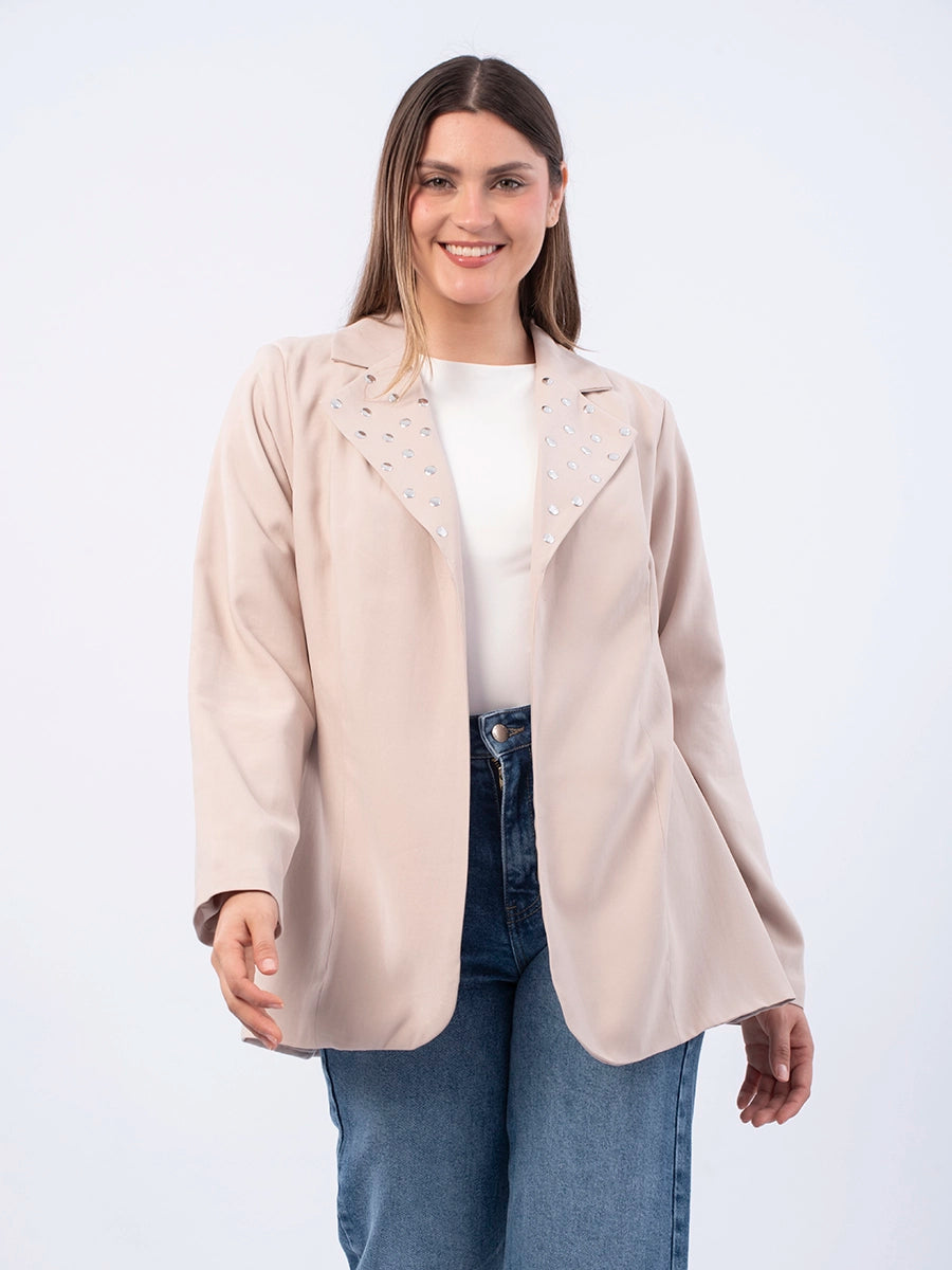 Blazer Martina Tachas Beige