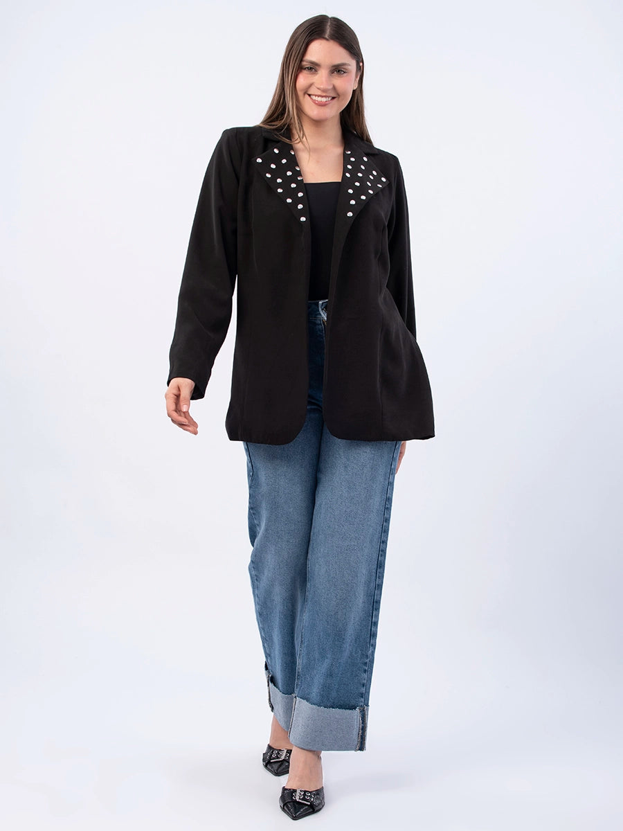 Blazer Martina Tachas Negro