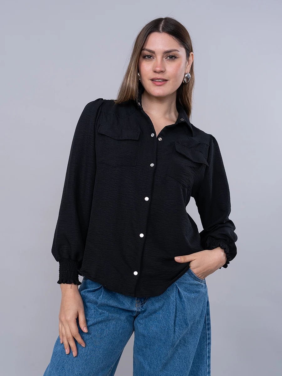 Blusa Cielo Negra - Blusa de La Matier