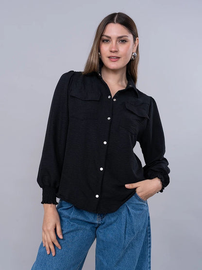 Blusa Cielo Negra - Blusa de La Matier
