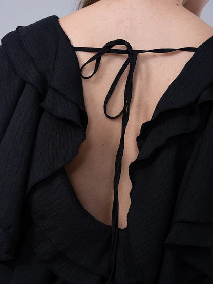 Blusa Margaret Negro - Blusa de La Matier