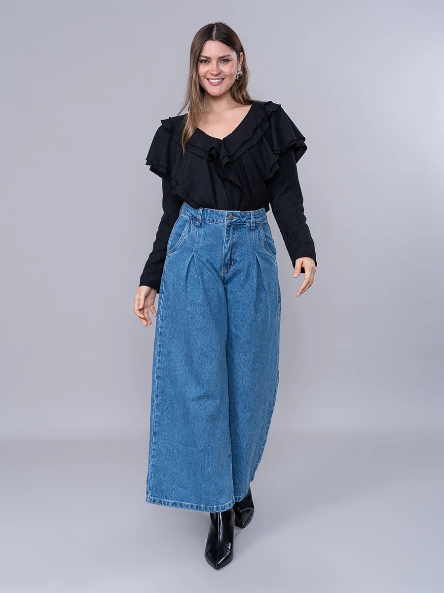 Blusa Margaret Negro - Blusa de La Matier