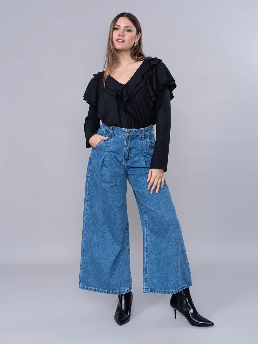 Blusa Margaret Negro - Blusa de La Matier