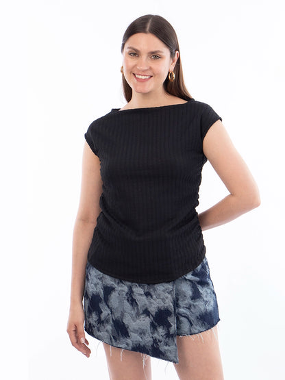 Blusa Básica Manga zero Negro