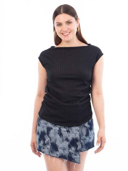 Blusa Básica Manga zero Negro