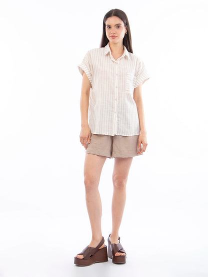 Blusa Maribel Rayas Beige