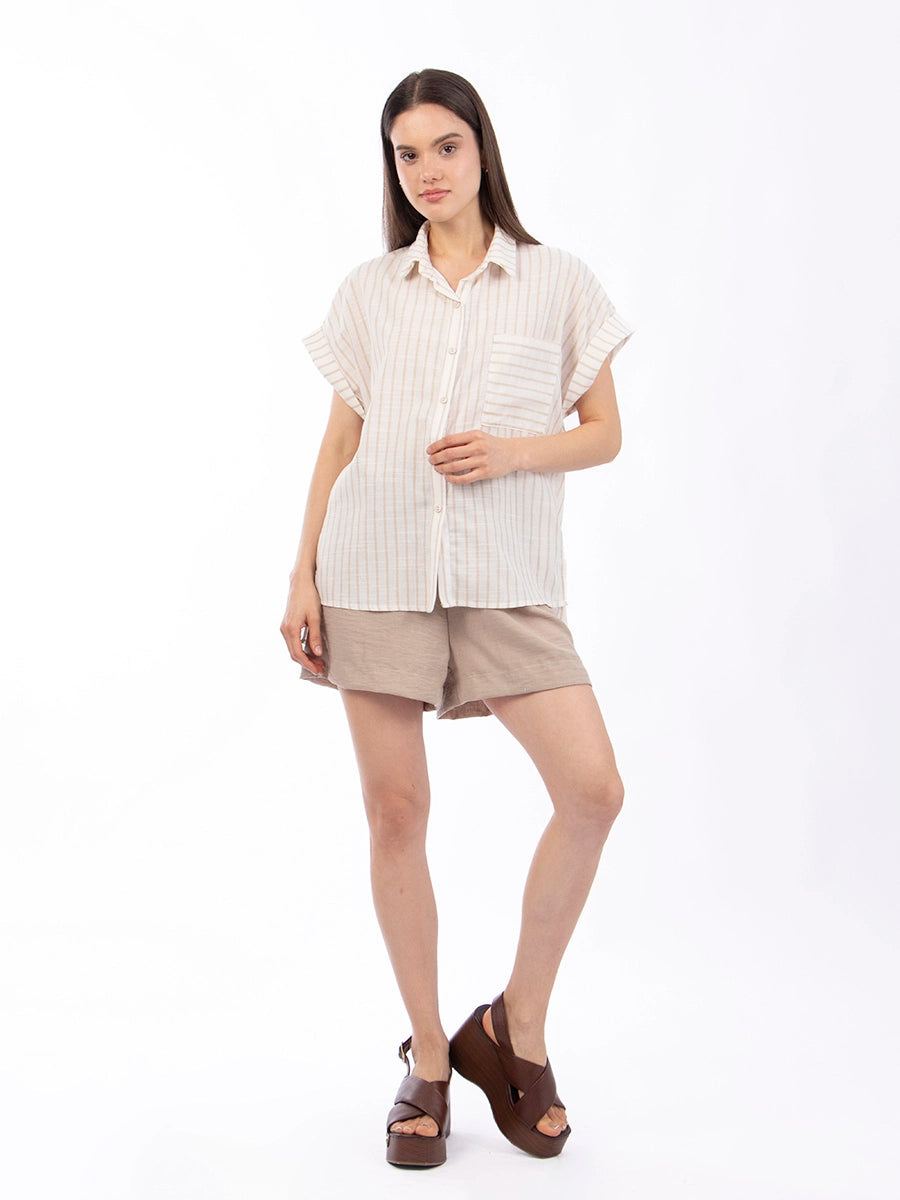 Blusa Maribel Rayas Beige