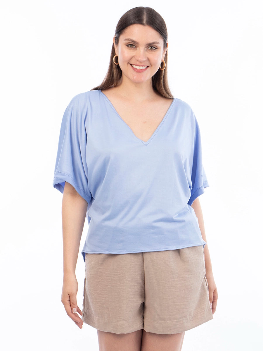 Polo Básico Celeste en Tuvalu