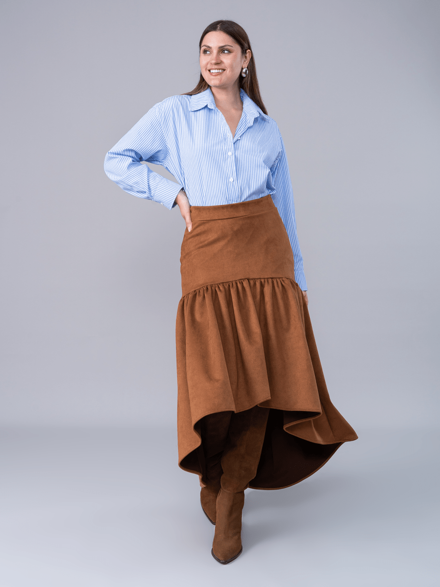 Camisa Josefina Básica Rayas Celeste - CAMISA de La Matier