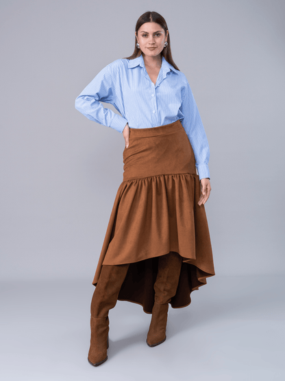 Camisa Josefina Básica Rayas Celeste - CAMISA de La Matier
