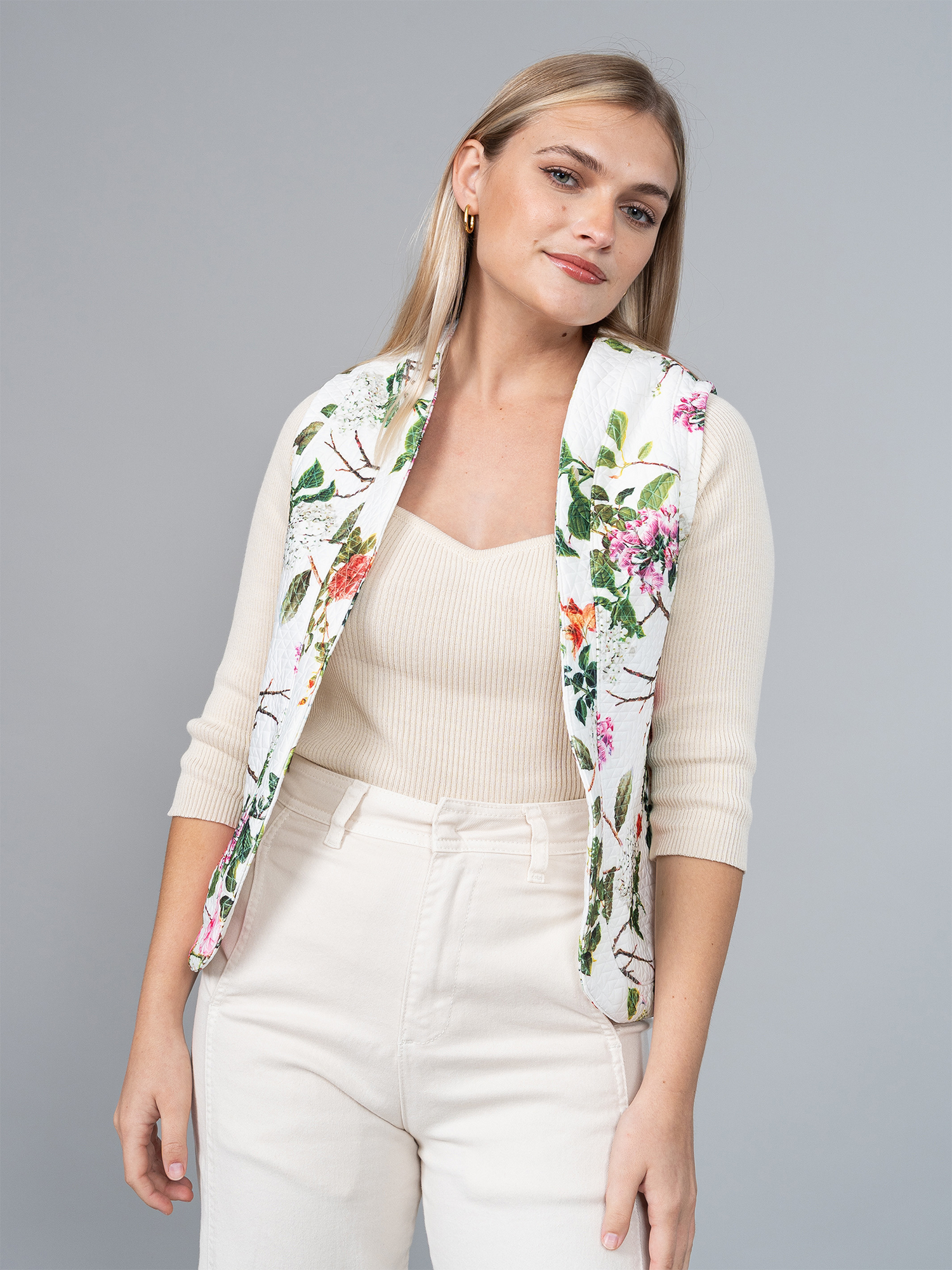 Chaleco Anastasia Estampado Rosa en Samira