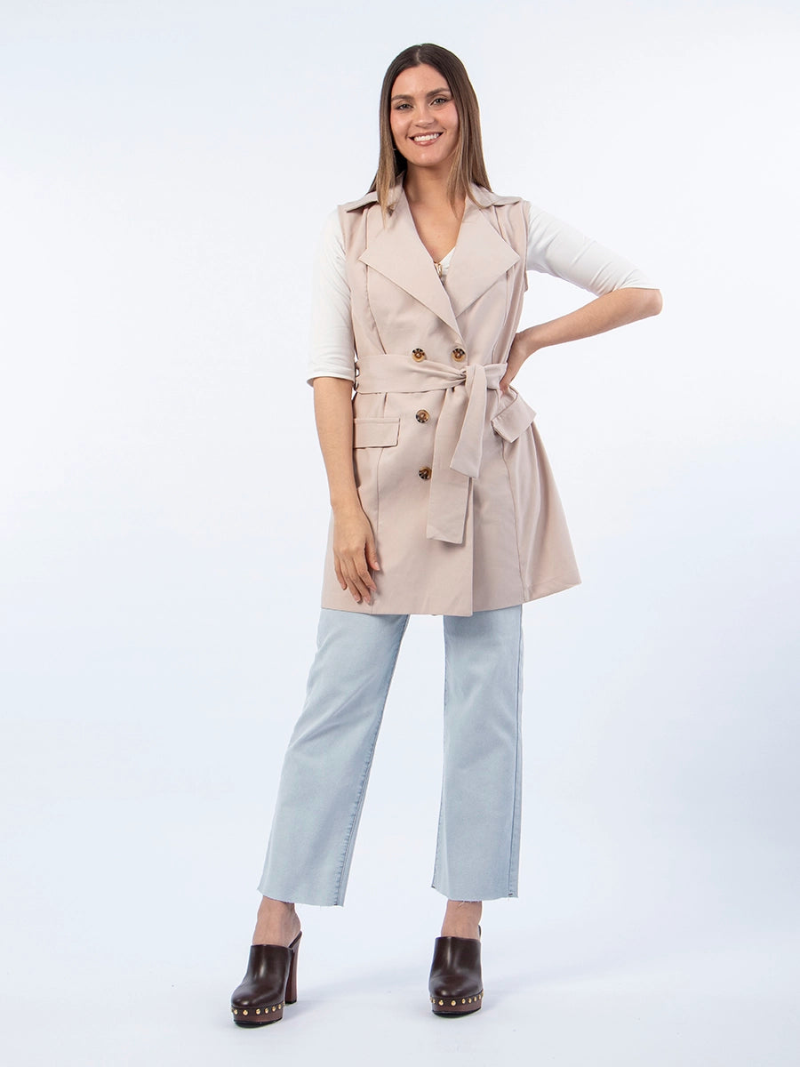 Chaleco Trench Beige