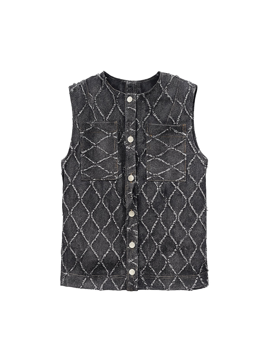 Chaleco Chambray Negro