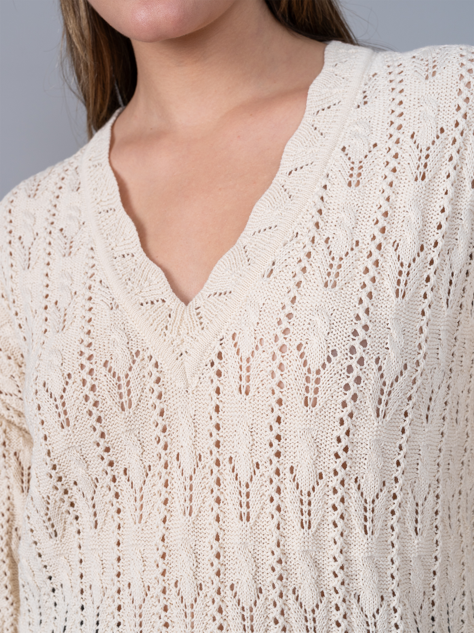 Chompa Tejida Andrea Beige