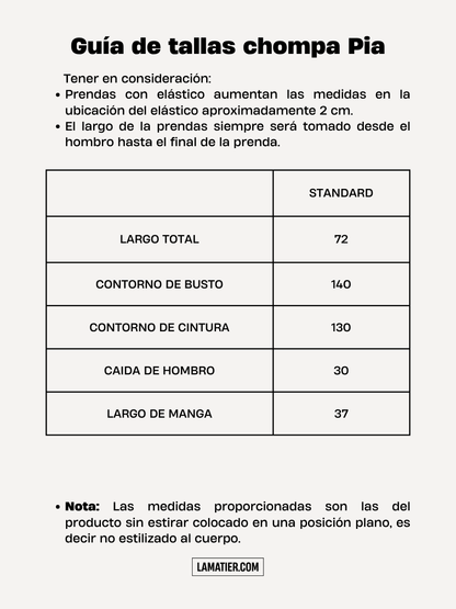 Chompa Pía Blanco - Chompa de La Matier