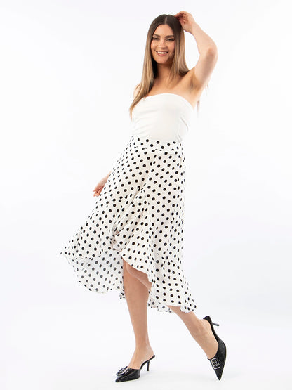 Falda Dots Blanco