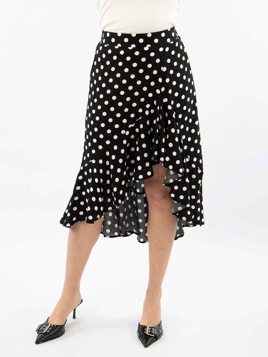Falda Dots Negro