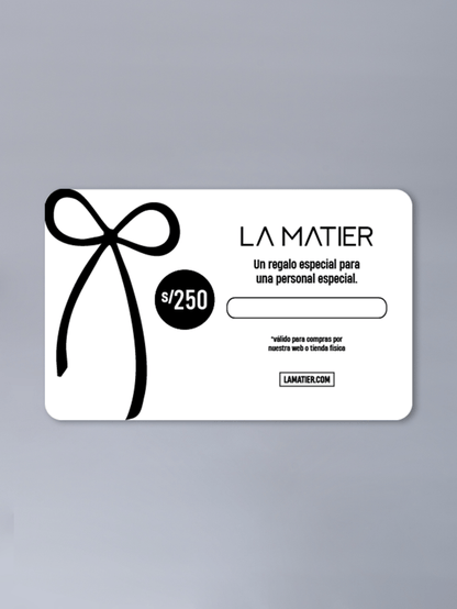 Gift Card La Matier - regalo de La Matier