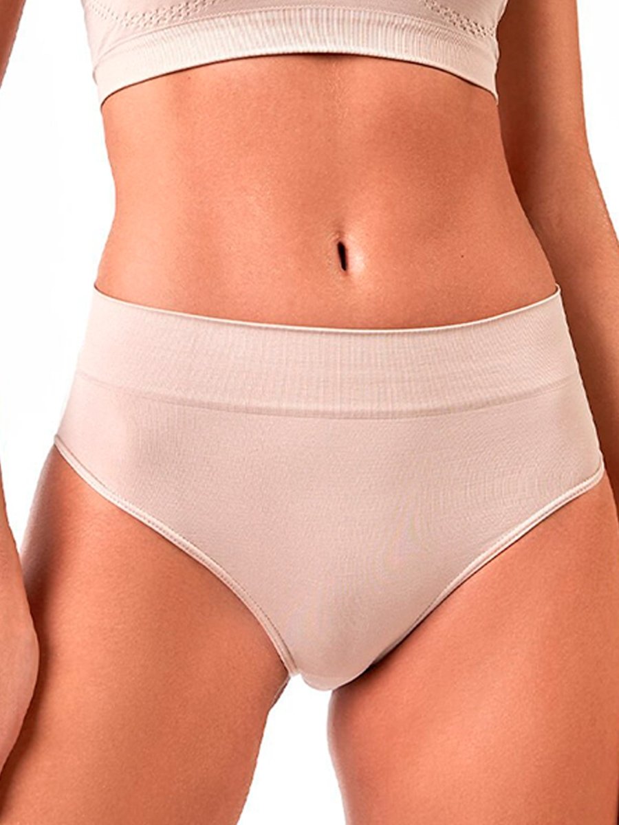 Koketa Calzon Bikini Alta Beige - lenceria de La Matier