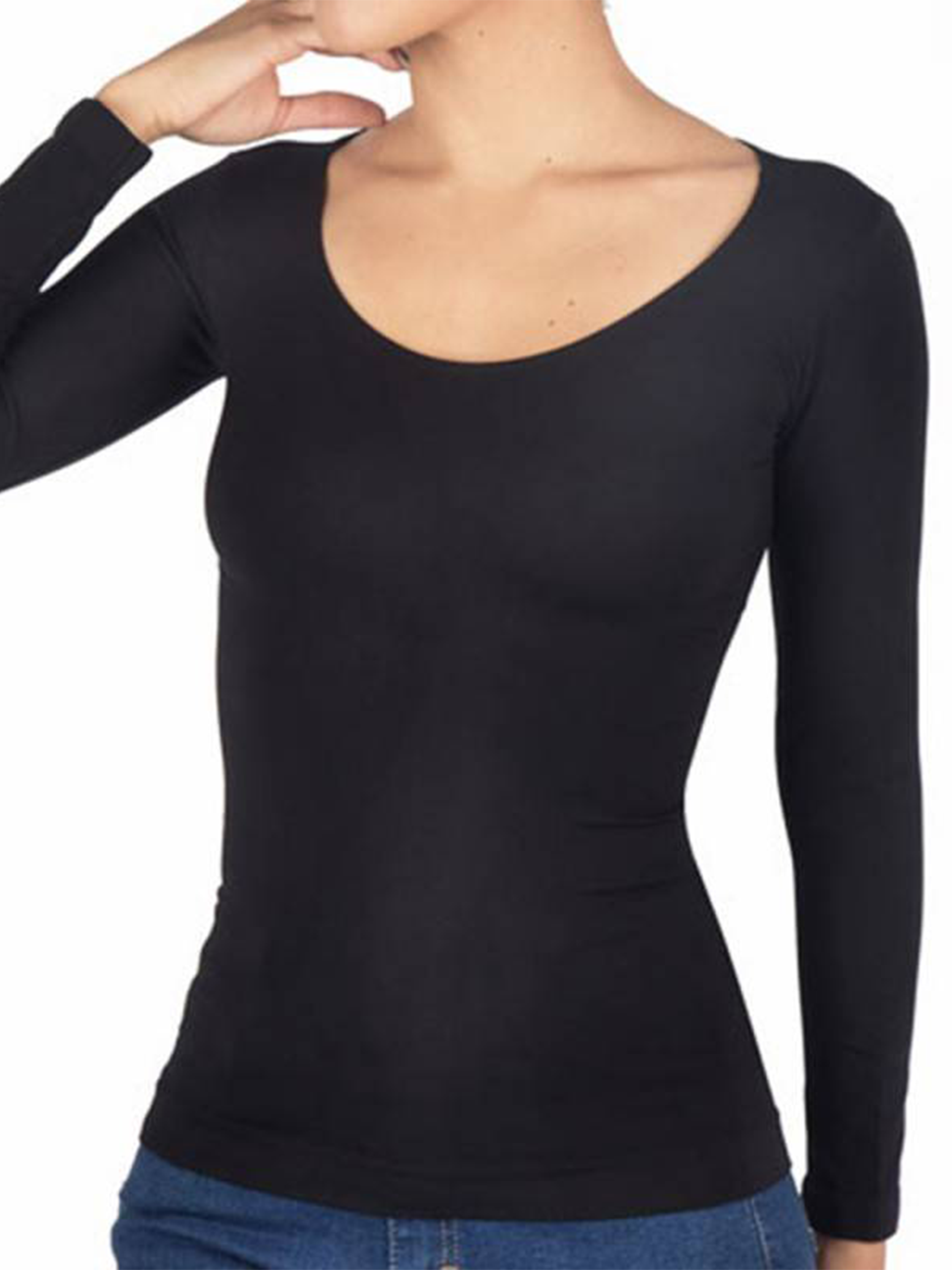 Camiseta Manga Larga Negro Kaly Lisa - Koketa