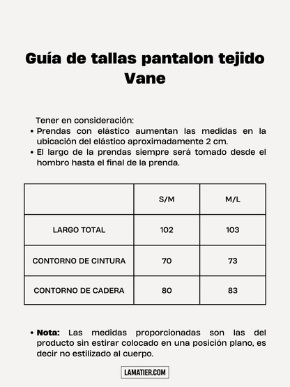 Pantalón Tejido Vane Crema - Pantalón de La Matier