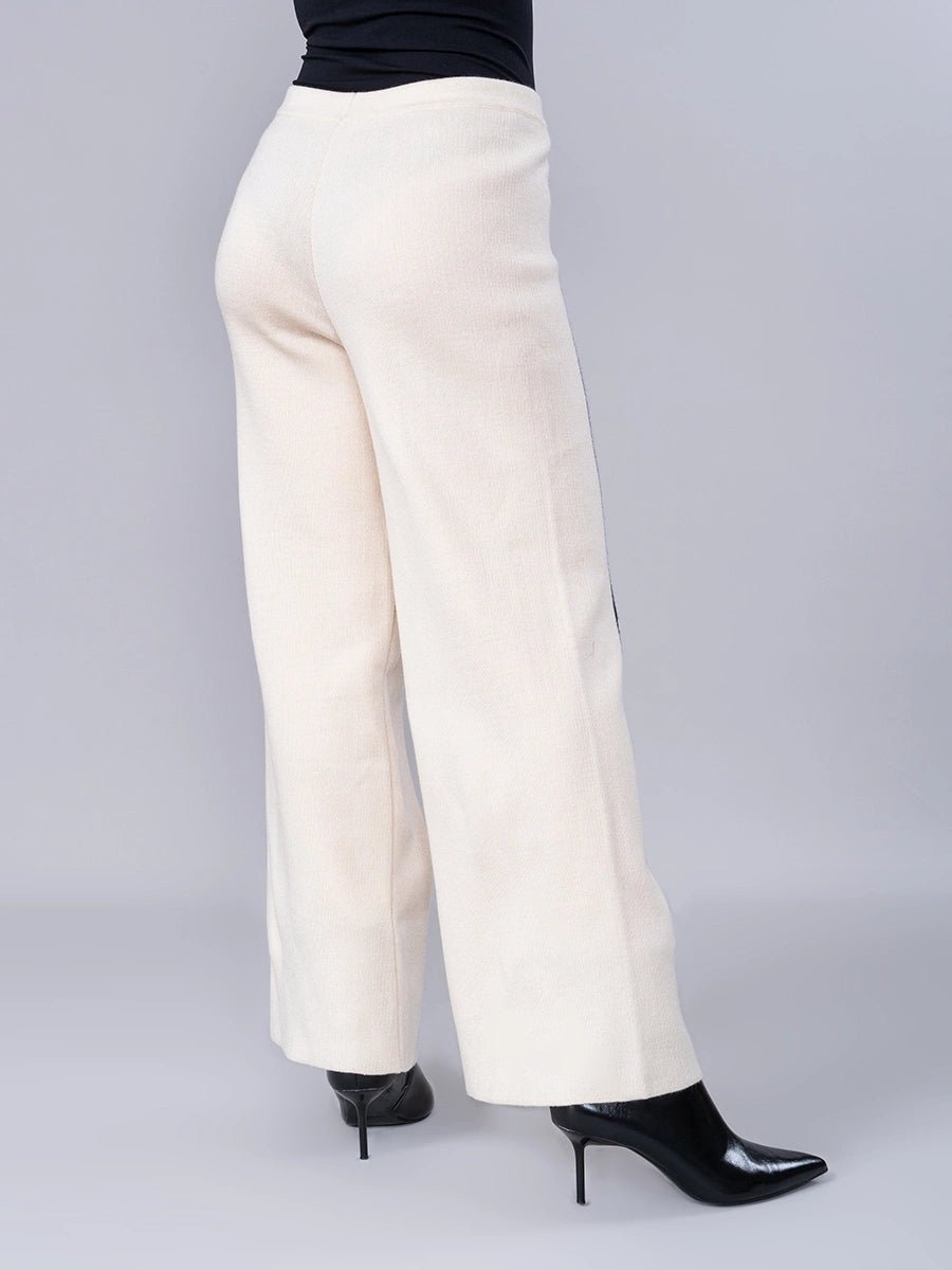 Pantalón Tejido Vane Crema - Pantalón de La Matier