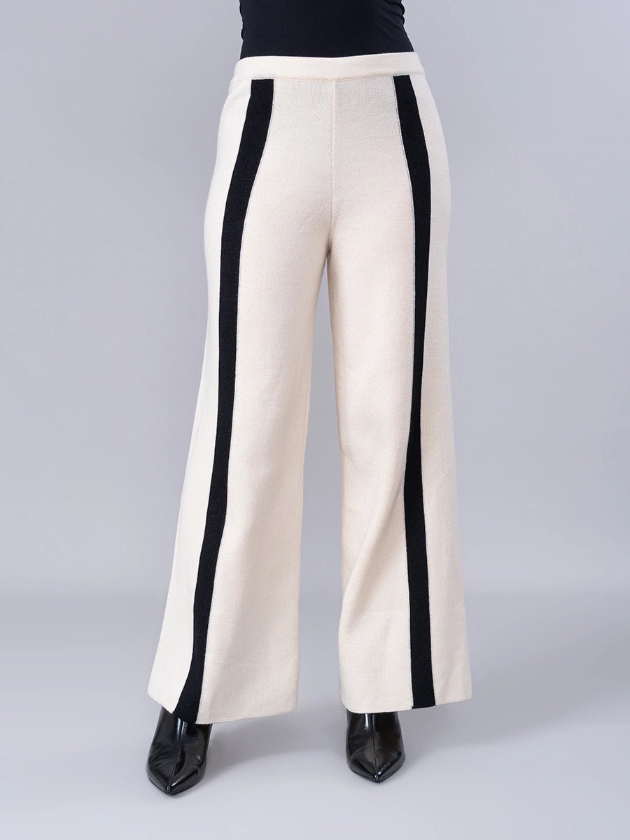 Pantalón Tejido Vane Crema - Pantalón de La Matier