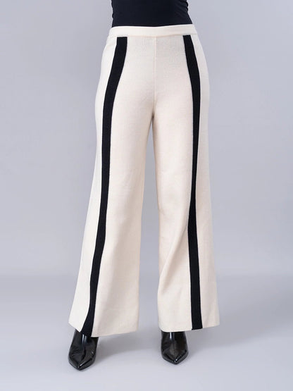 Pantalón Tejido Vane Crema - Pantalón de La Matier