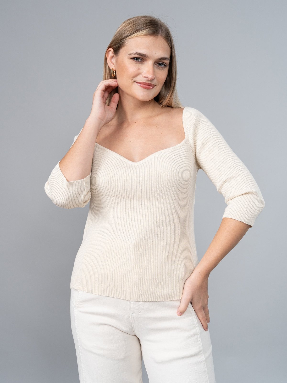 Polo Tejido Mia Beige - La Matier Polo