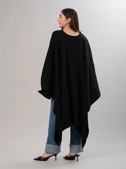 Poncho Tejido Tina Negro