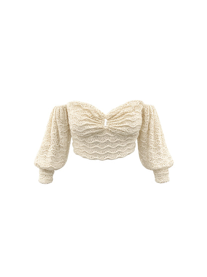 Top Tejido Pao Crema