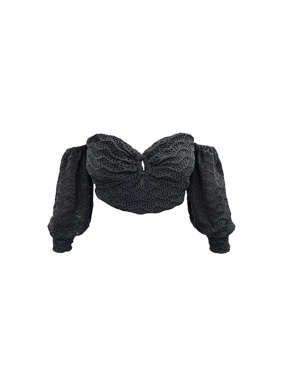 Top Tejido Pao Negro