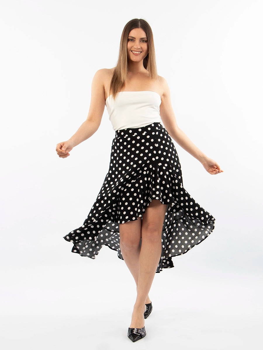 Falda Dots Negro