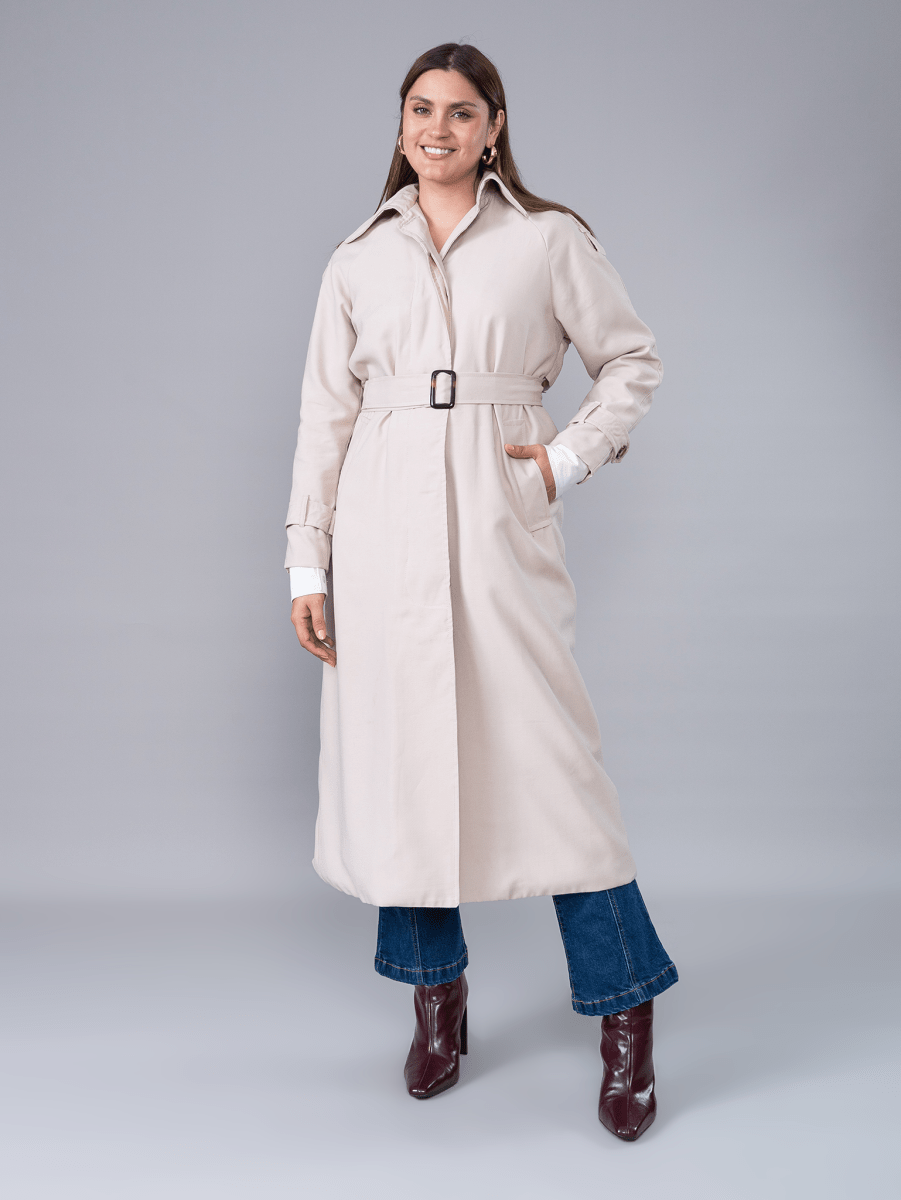 Trench Coat Largo Beige - Trench de La Matier