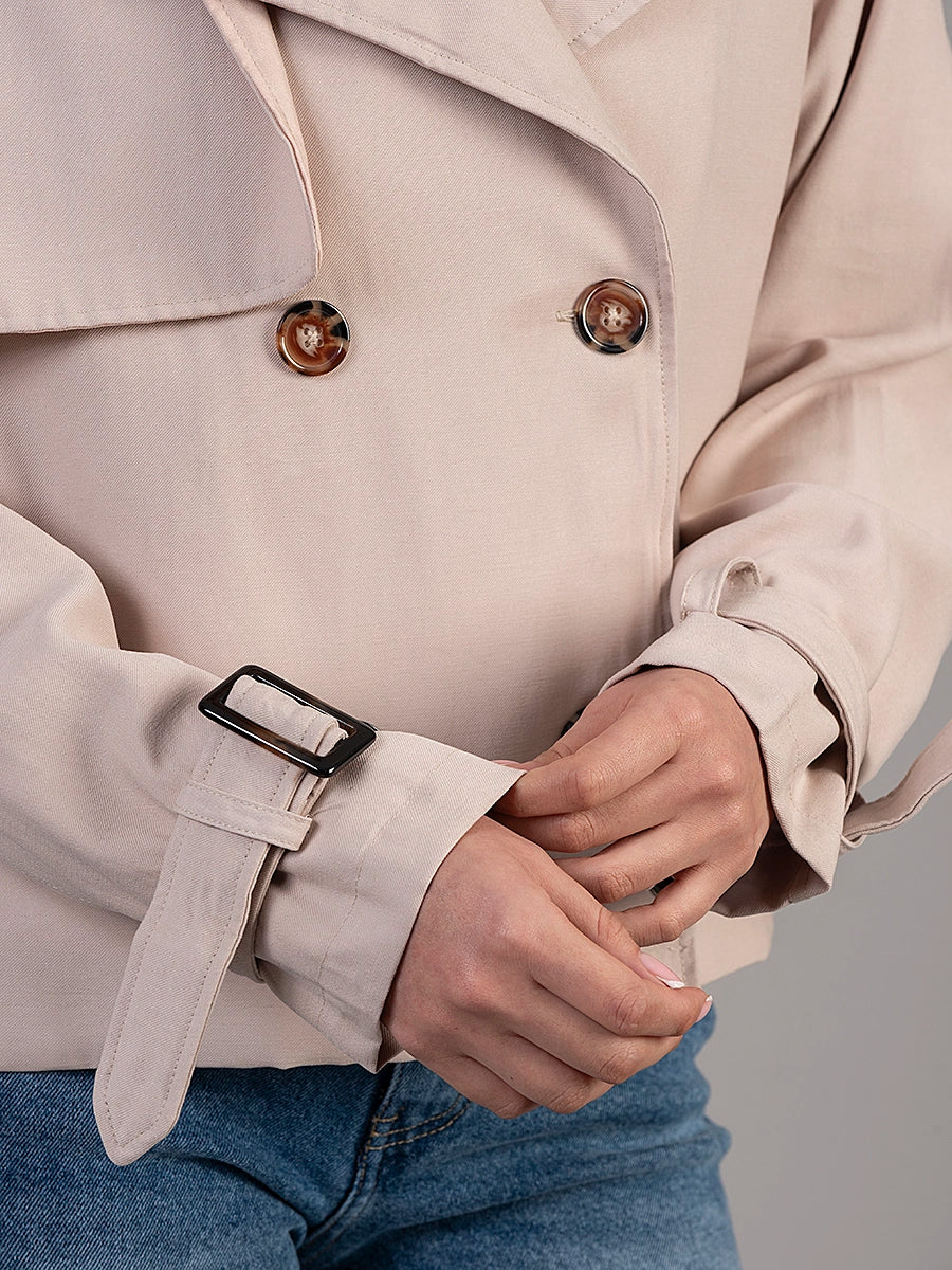 Trench Corto Beige