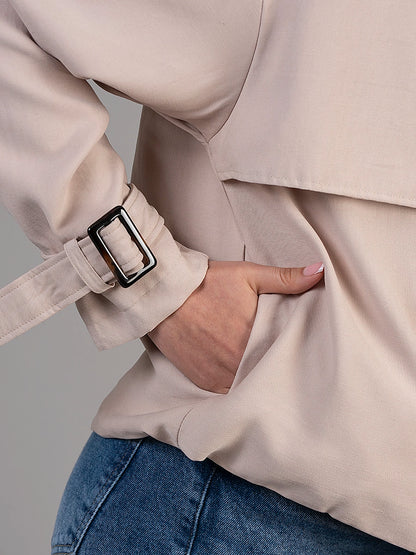 Trench Corto Beige