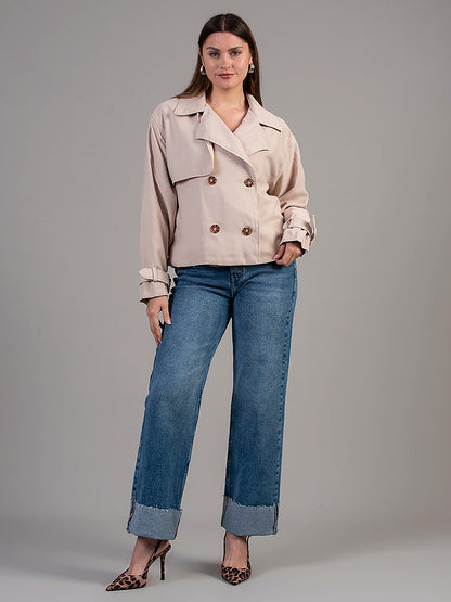 Trench Corto Beige
