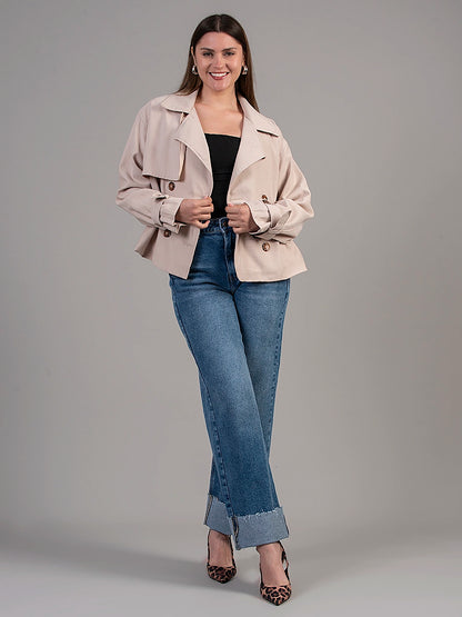 Trench Corto Beige