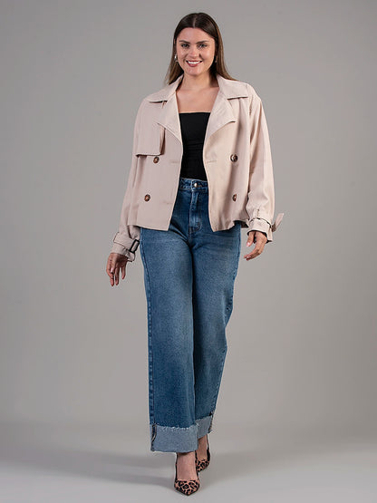 Trench Corto Beige