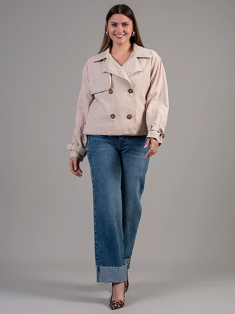 Trench Corto Beige