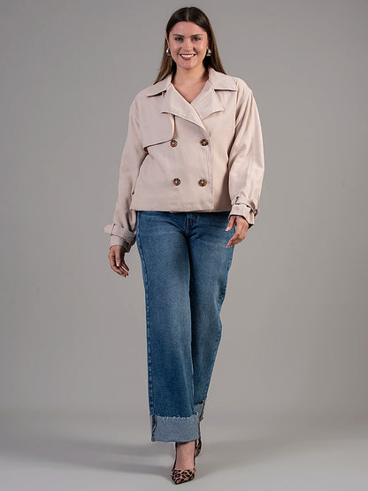 Trench Corto Beige
