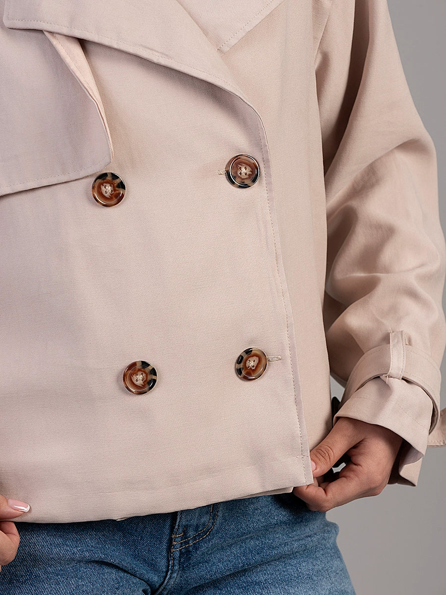 Trench Corto Beige