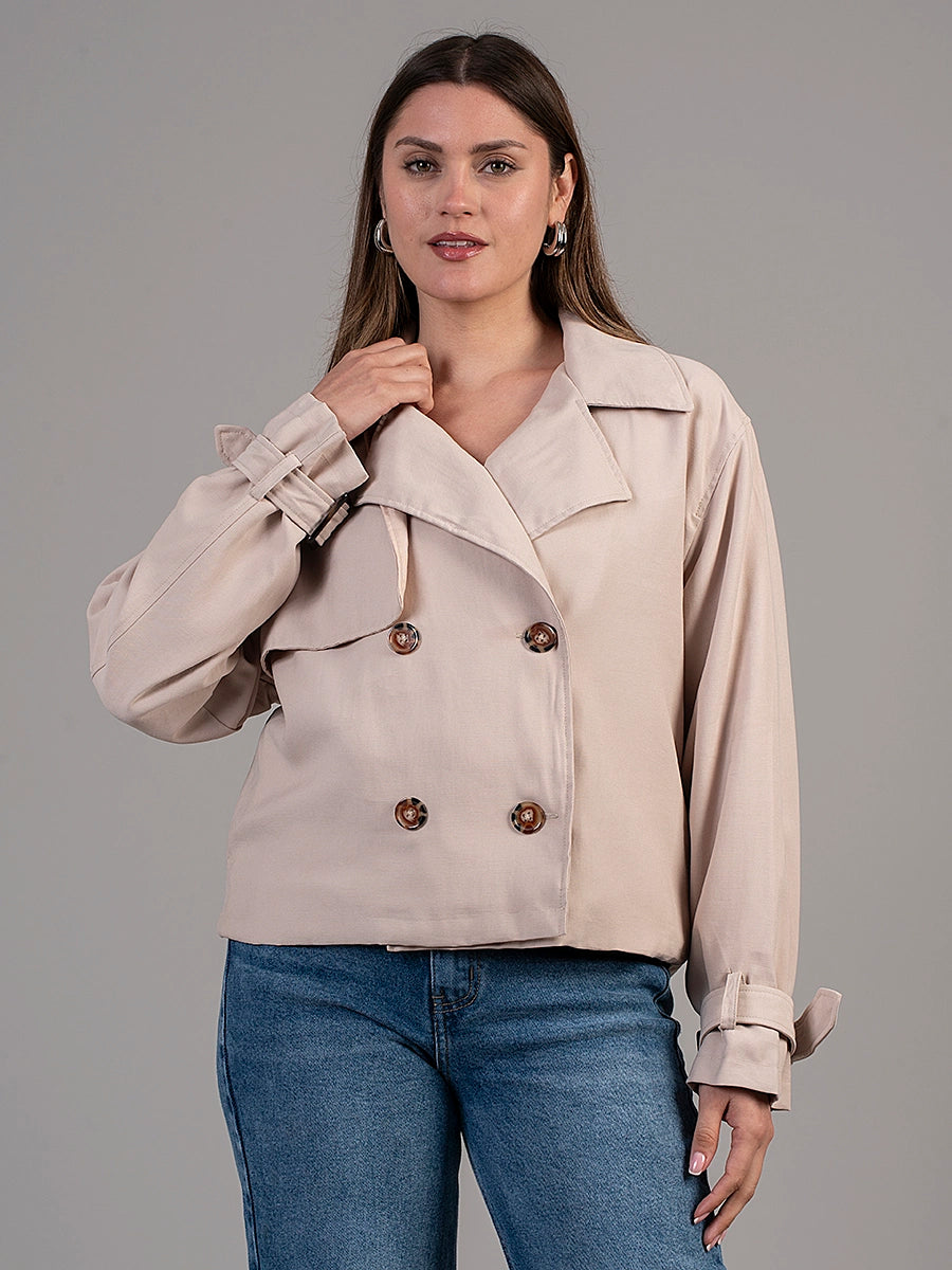 Trench Corto Beige