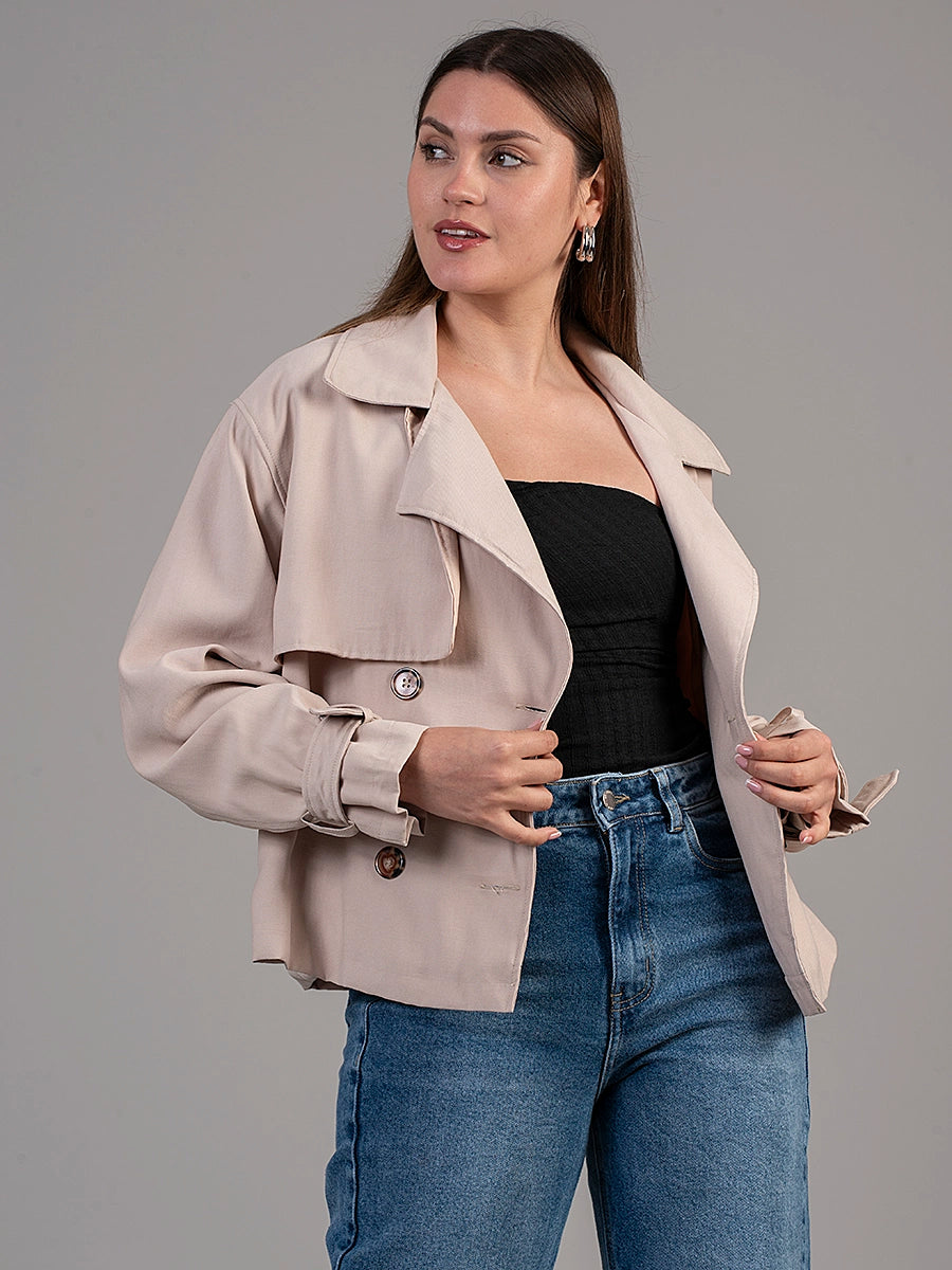 Trench Corto Beige