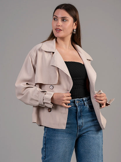Trench Corto Beige